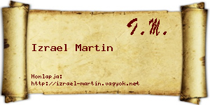 Izrael Martin névjegykártya